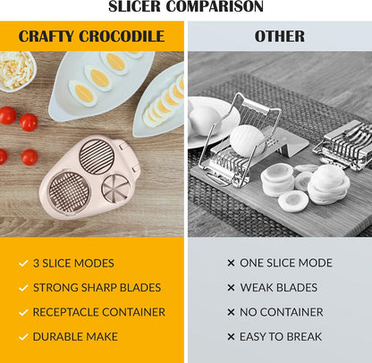 🥪3-in-1 Stainless Steel Multi-Purpose Egg Slicer & Fruit Cutter