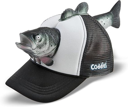Coddies Bass Fish Hat - Hilarious Novelty Bass Fishing Hat, Perfect Gag Fishing Gift for Anglers, Dads & Fish Enthusiasts