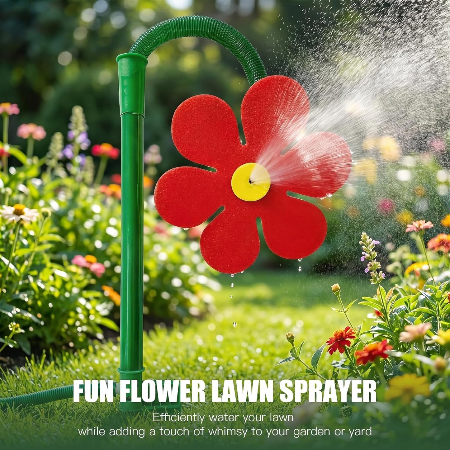 ✨️Boost your courtyard happiness! 360° Rotating Dancing Flower Sprinkler-Funny Dancing Flower Yard Lawn Sprinkler