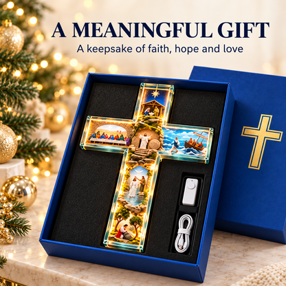 ✝️The Story of Jesus in 6 Scenes Cross Lamp