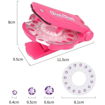 💎Glitter Diamond Styling Tools Hair Gemstone Styling Set