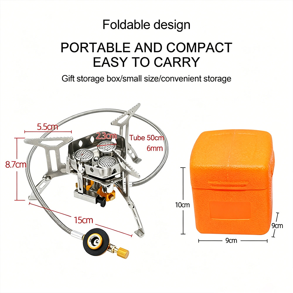 🔥Camping Gas Burner – 5800W, Piezo Ignition, Windproof