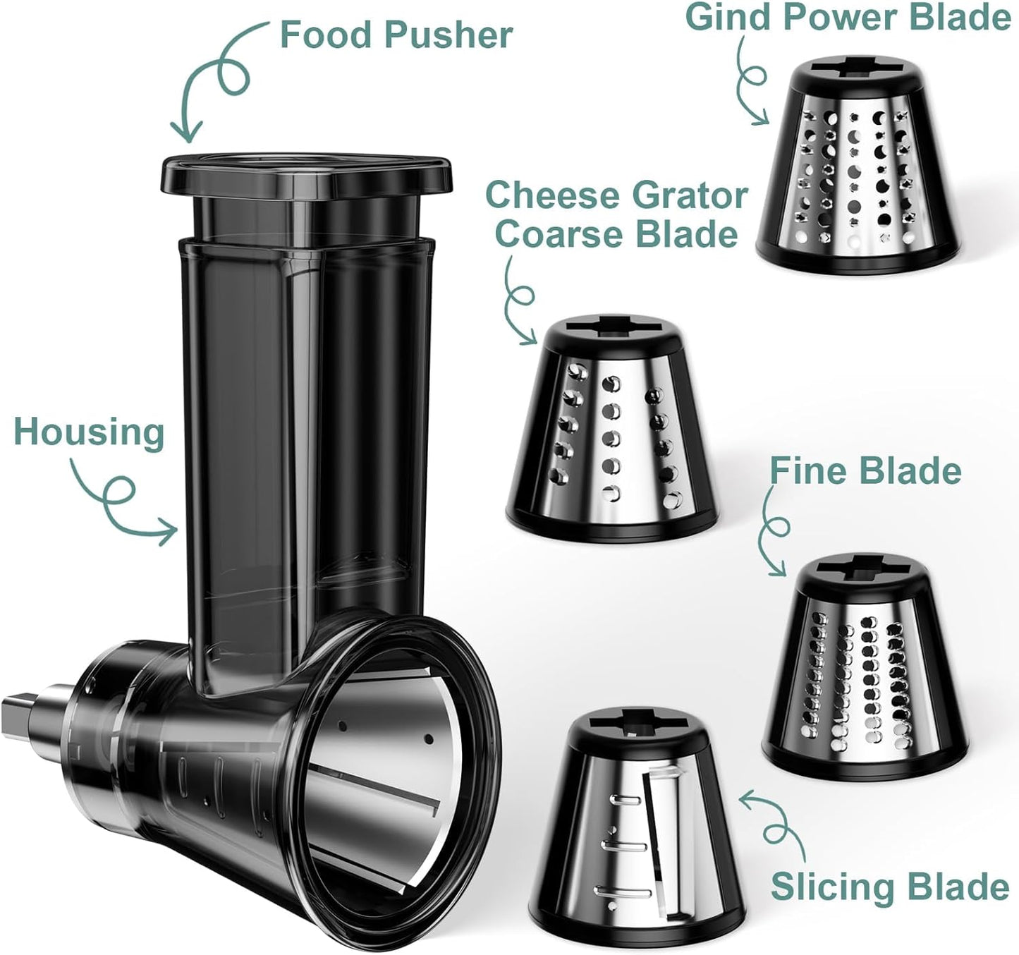🧀 Premium Slicing and Shredding Attachments for Stand Mixers
