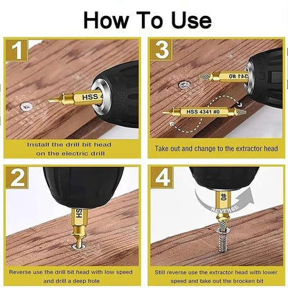 🔥Grab It Before It's Gone! 🔩 Stripped Screw Extractor Kit – 6-Piece Set, Easy-Out Bolt & Damaged Screw Remover