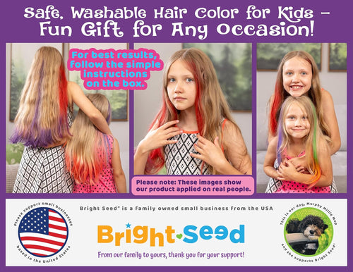 6 Colors Temporary Hair Chalk 🎨 Washable Non‑Toxic Hair Color For Kids Party