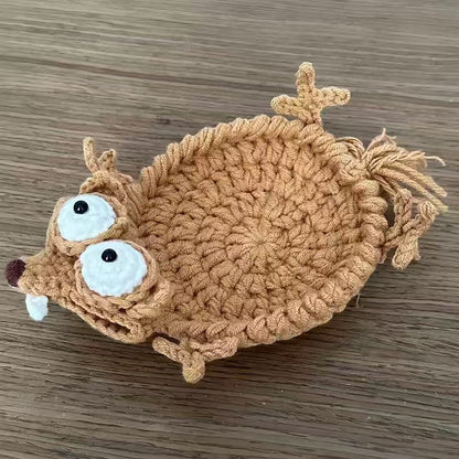 Whimsical 3D Crochet Lizard Coaster