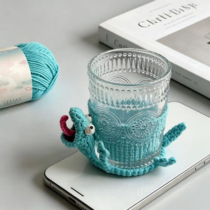 Whimsical 3D Crochet Lizard Coaster