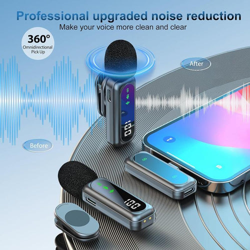 📢 50% off!! ⏰ New wireless lavalier microphone