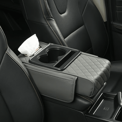 ✨Multifunctional PU Leather Car Armrest Box Mat– Universal Fit for Any Vehicle