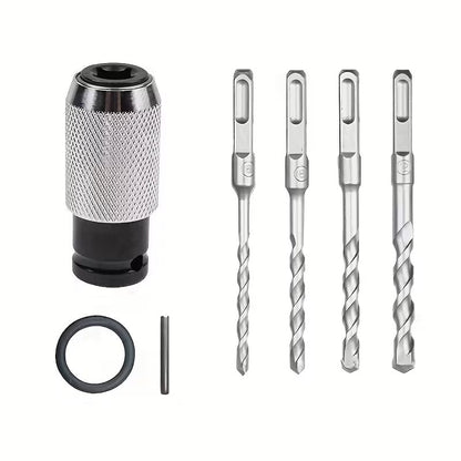 🔥Rotary Hammer Adapter with Impact Drill Bits Set