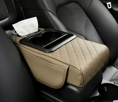 ✨Multifunctional PU Leather Car Armrest Box Mat– Universal Fit for Any Vehicle