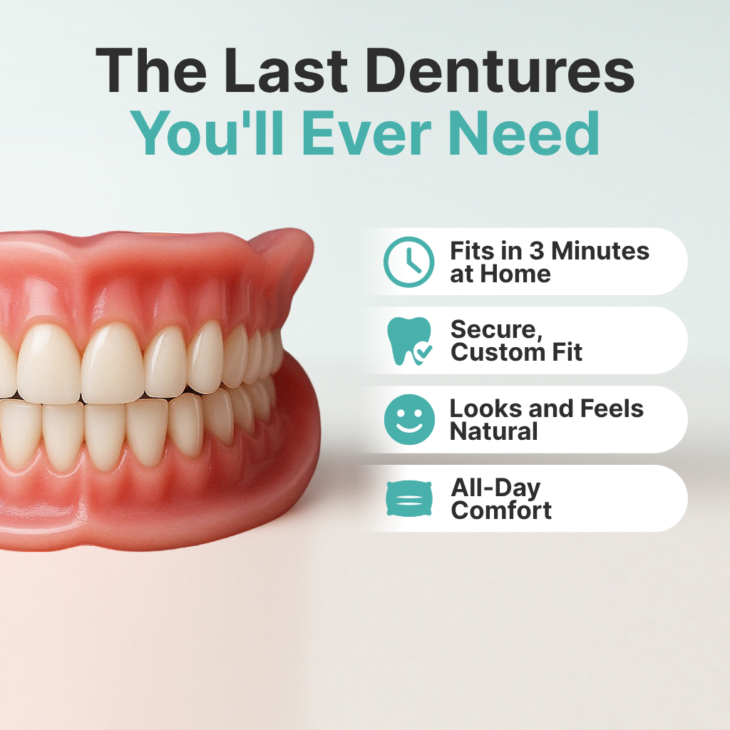 🔥Ends Today: 70% OFF! ROSOPLTM Custom-Fit Full Functional DenturesMake you more confident
