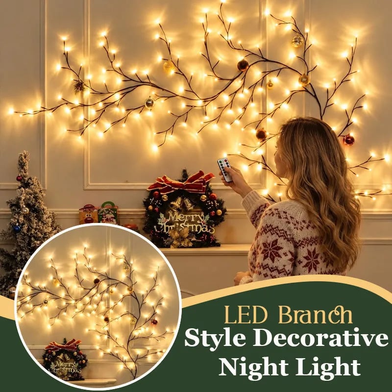 🔥Flexible LED Branch Lights | Remote-Controlled Holiday Wall Decor