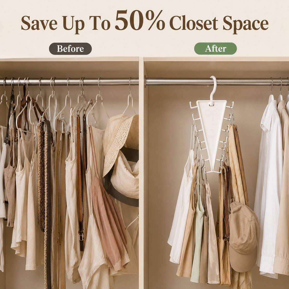 Rotating V-Shaped Accessory Hanger