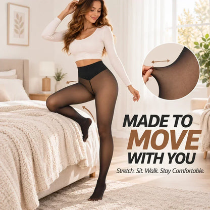 🎃2026 Halloween Special: 80% OFF!👑Sheer-Look Fleece-Lined High-Waist Tights for Winter