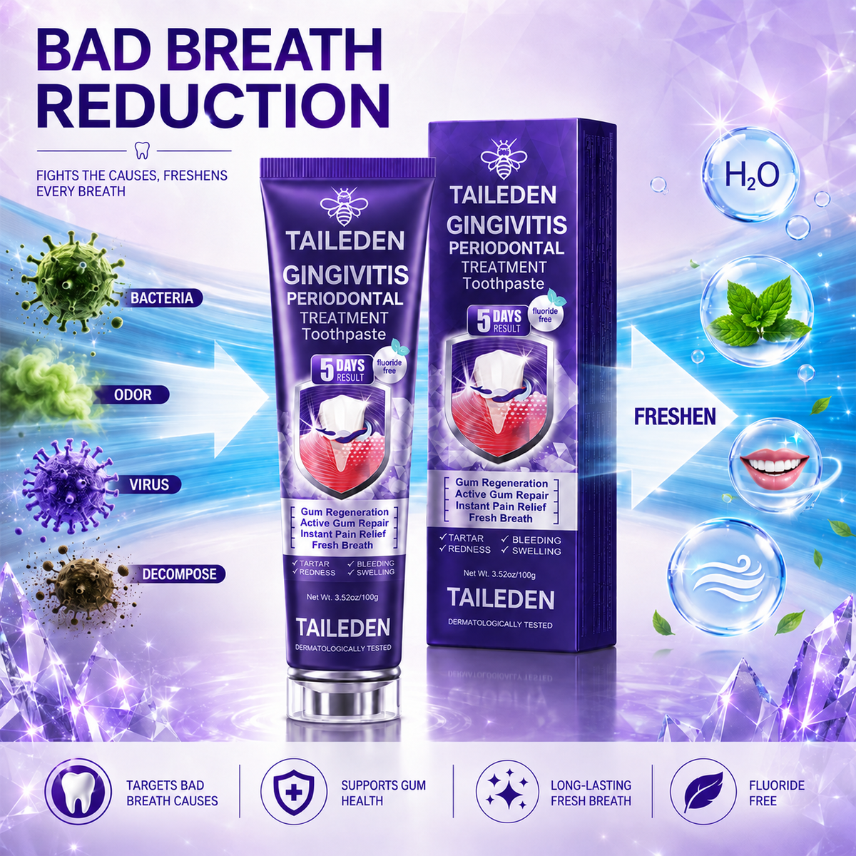 Gingivitis Periodontal Treatment Toothpaste