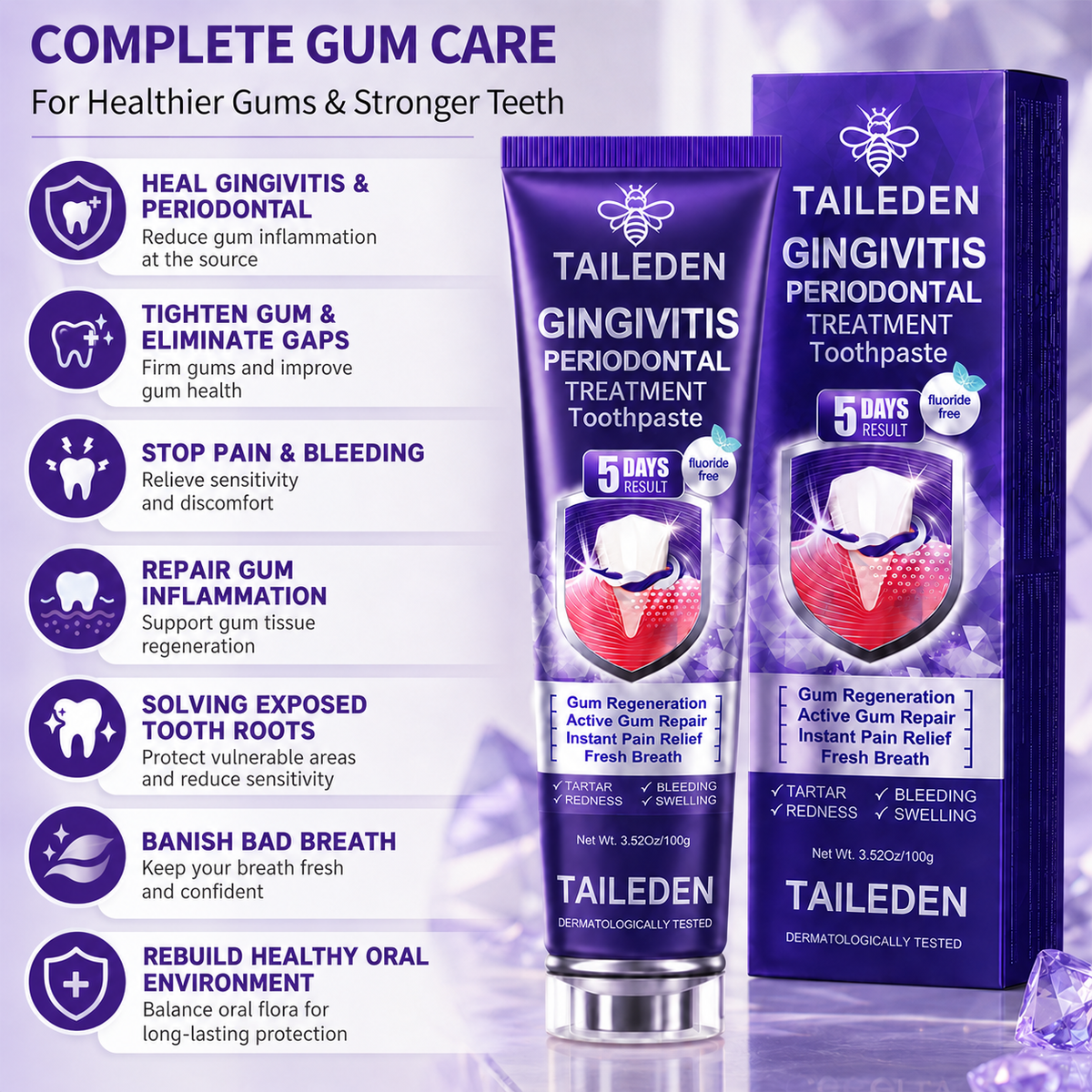 Gingivitis Periodontal Treatment Toothpaste