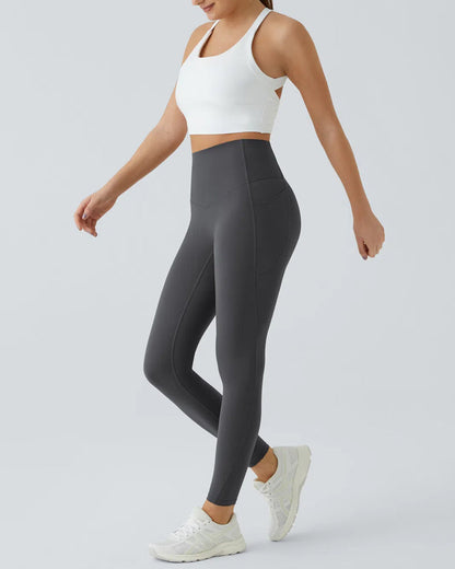 Butt Lifting Tummy Control Side Pocket High Waisted Shaping Training Leggings
