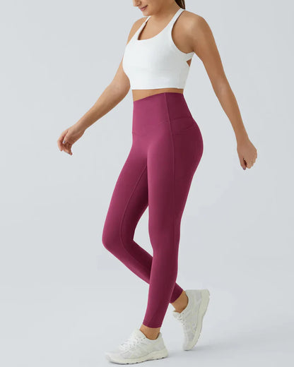 High Waisted Butt Lifting Tummy Control Side Pocket Shaping Training Leggings