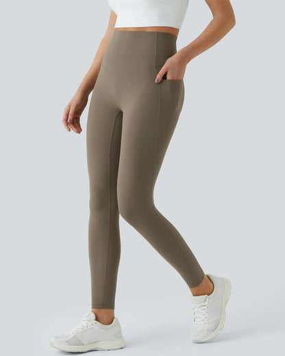 Butt Lifting Tummy Control Side Pocket High Waisted Shaping Training Leggings