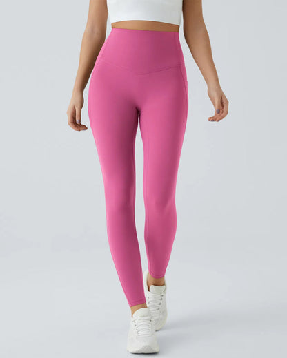 Butt Lifting Tummy Control Side Pocket High Waisted Shaping Training Leggings