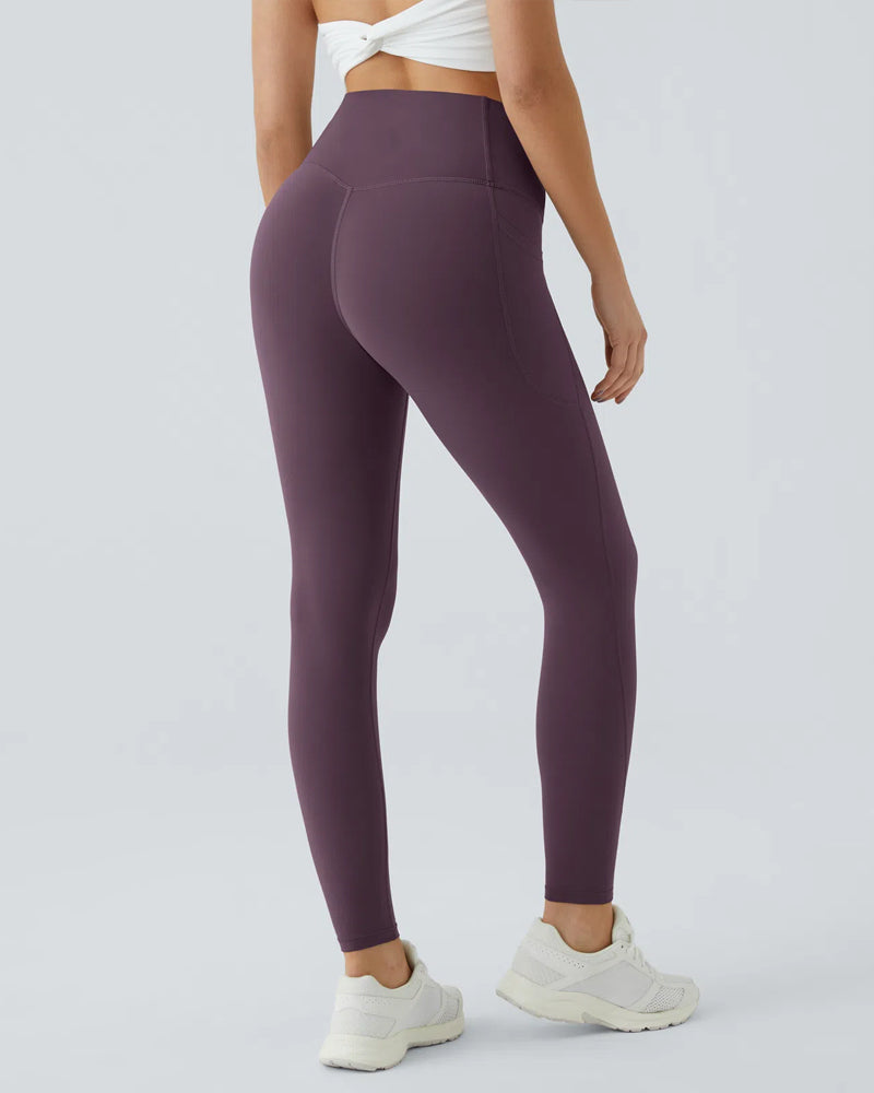 Butt Lifting Tummy Control Side Pocket High Waisted Shaping Training Leggings