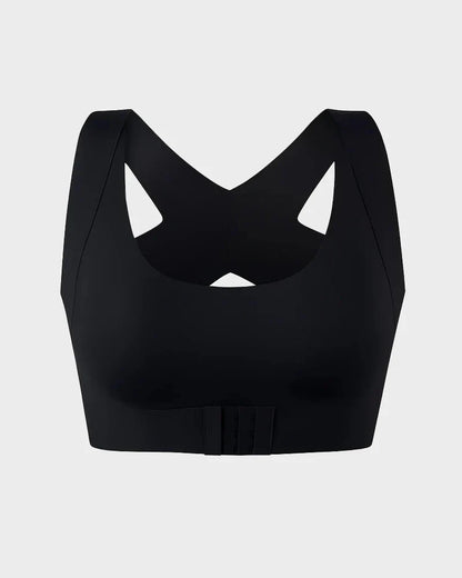 Cross Back Front Closure Wireless Posture Support Bra