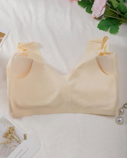 Shapecurve® Women's Contrast Lace Hook & Eye Front PushUp Bra