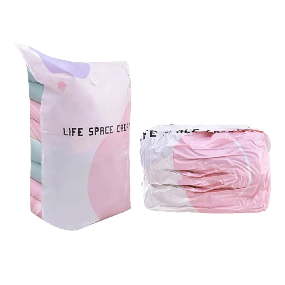 Thickened Stereoscopic No-Pump Vacuum Compression Bag