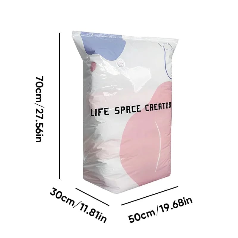 Thickened Stereoscopic No-Pump Vacuum Compression Bag