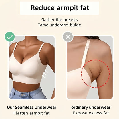 Women’s Solid Color Wireless Backless Bra