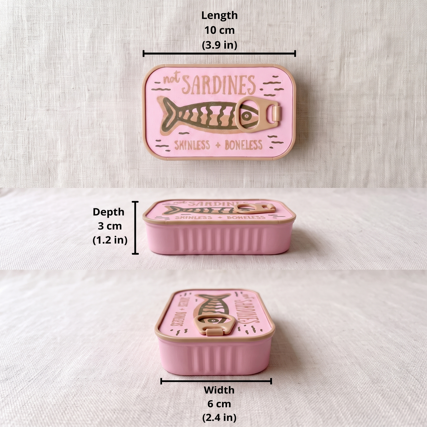 🐟Cute Sardine Tin Travel Jewelry Case, Portable Mini Jewelry Organizer Box for Rings Earrings Necklaces