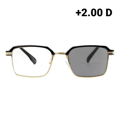 🔥Limited Time 50% OFF! Elegant Photochromic Reading Glasses, Anti-Fatigue HD Lens Business Eyewear for Middle-aged