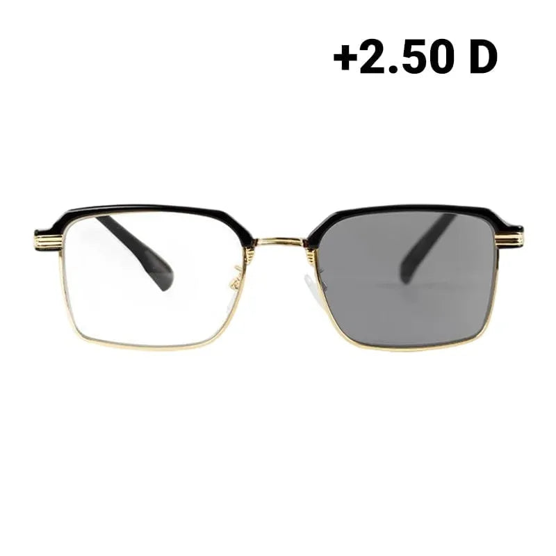 Black Gold Frame [HD Photochromic] / +2.50 diopter