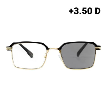 🔥Limited Time 50% OFF! Elegant Photochromic Reading Glasses, Anti-Fatigue HD Lens Business Eyewear for Middle-aged