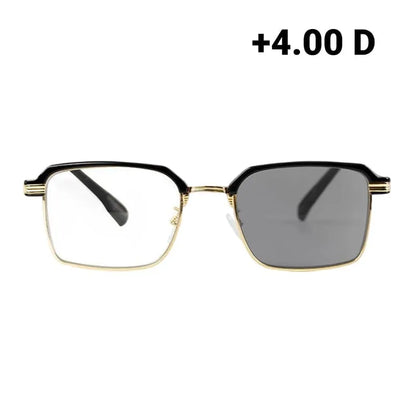 🔥Limited Time 50% OFF! Elegant Photochromic Reading Glasses, Anti-Fatigue HD Lens Business Eyewear for Middle-aged
