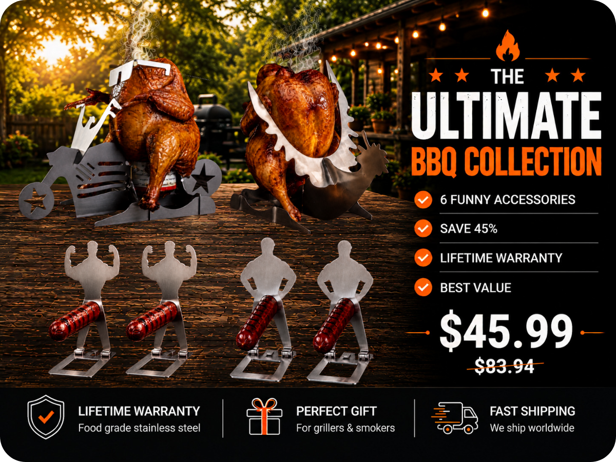 🏍️Make Your BBQ Unforgettable | Fun Shaped Barbecue Grill Rack