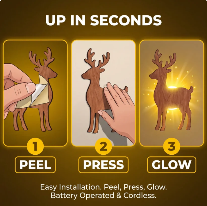 Press On Reindeer light