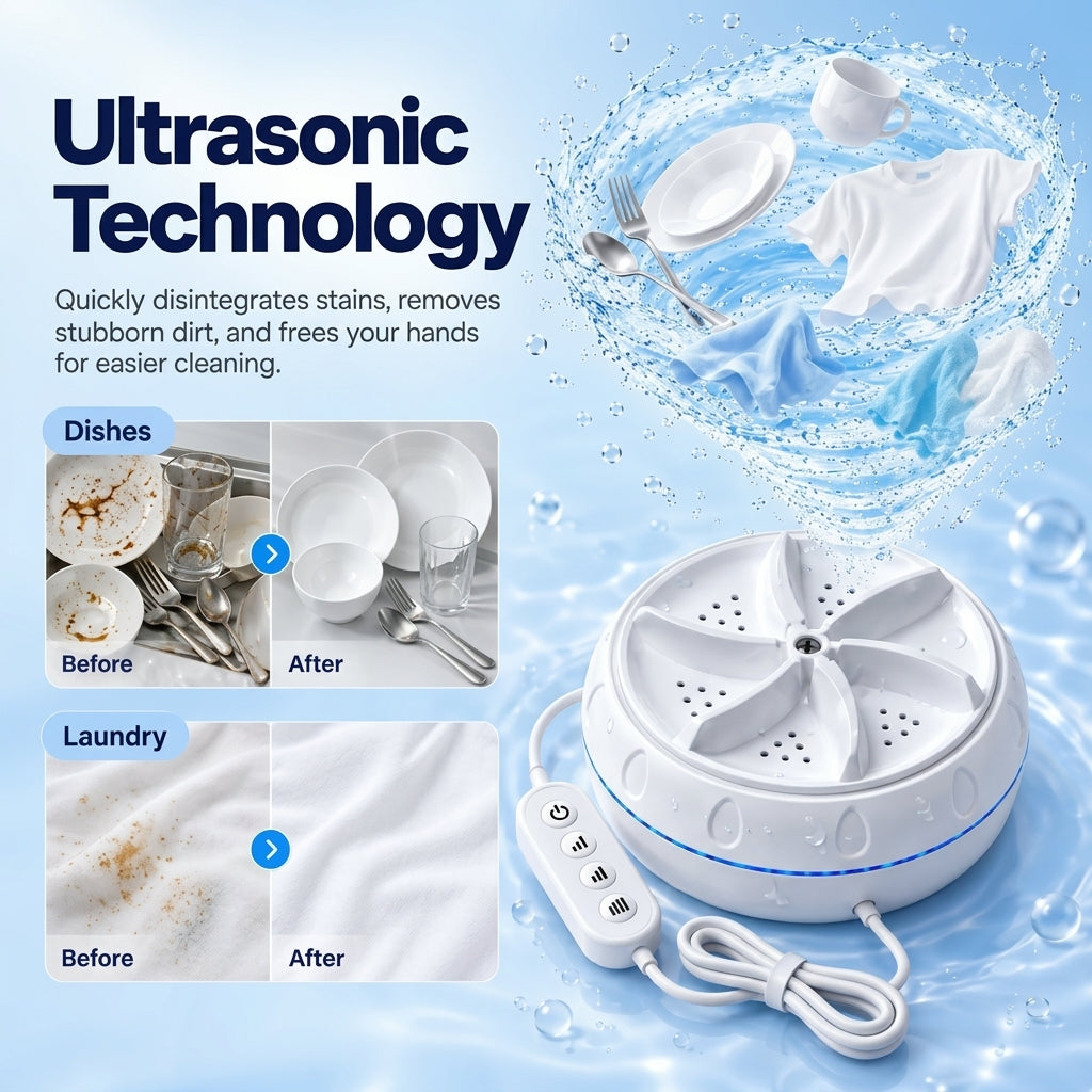 Small But Powerful, Portable Washer Perfect for Apartments & Trips