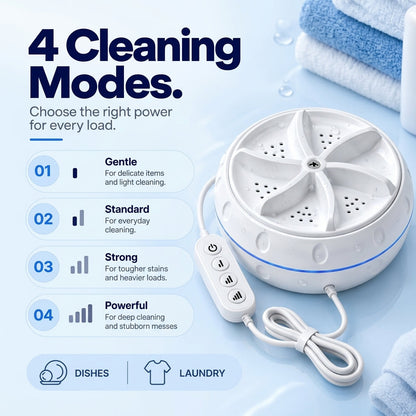 Small But Powerful, Portable Washer Perfect for Apartments & Trips