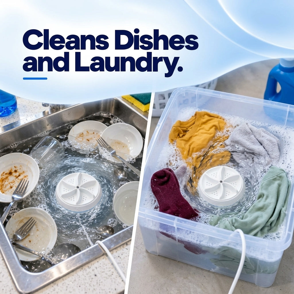 Small But Powerful, Portable Washer Perfect for Apartments & Trips