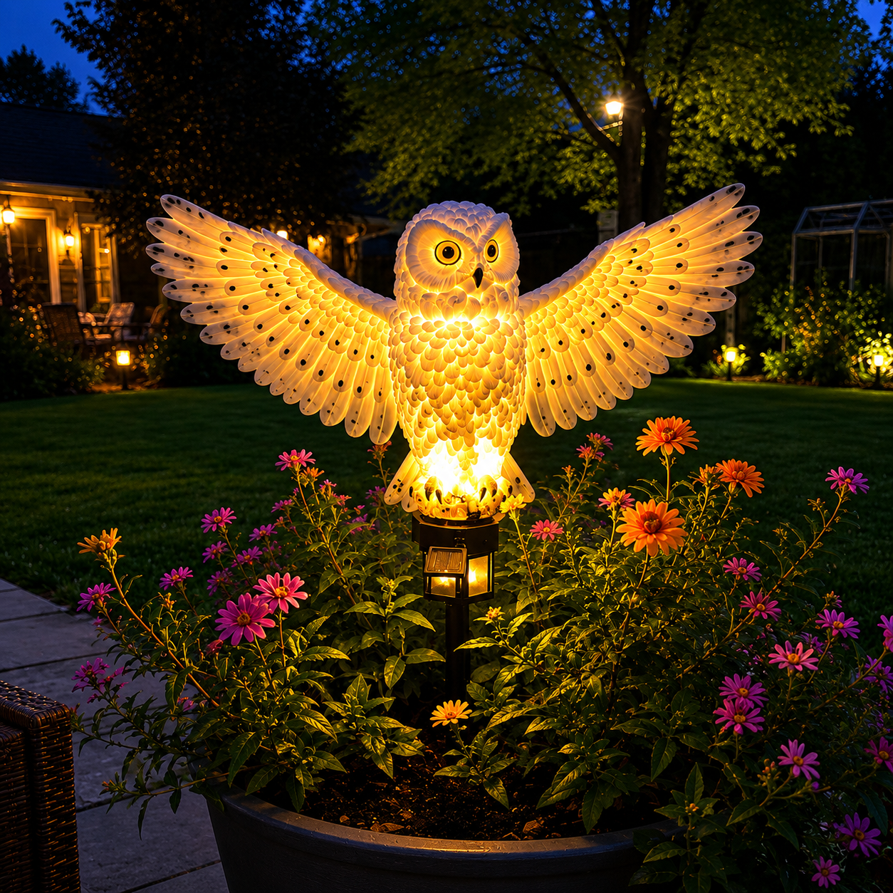 🦉Brighten your garden path today Solar Owl Pathway Light
