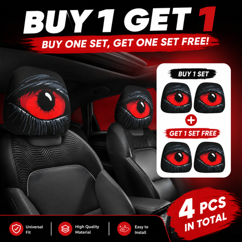 🔥Buy 1 Get 1 Free🔥 Gothic Phantom Skull Car Headrest Covers, Horror Car Accessories