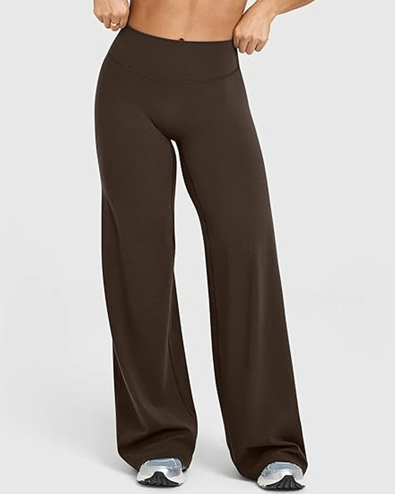 High Waist Stretch Casual Soft Straight Leg Bottoms