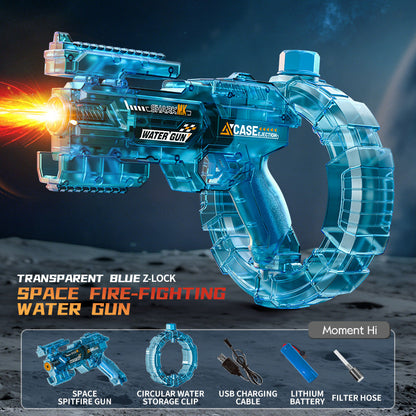 🚀Energy Ring Space Water 💦 Gun Children's Water Gun Large Capacity Fully Automatic Electric Toy🎮-XXS