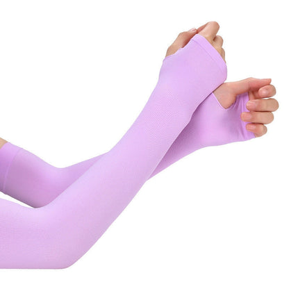 Bamboo Cooling Arm Sleeves – UPF 50+ UV Protection, Thumb Hole, Unisex