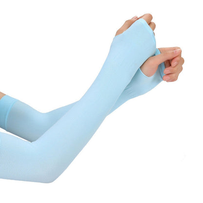 Bamboo Cooling Arm Sleeves – UPF 50+ UV Protection, Thumb Hole, Unisex