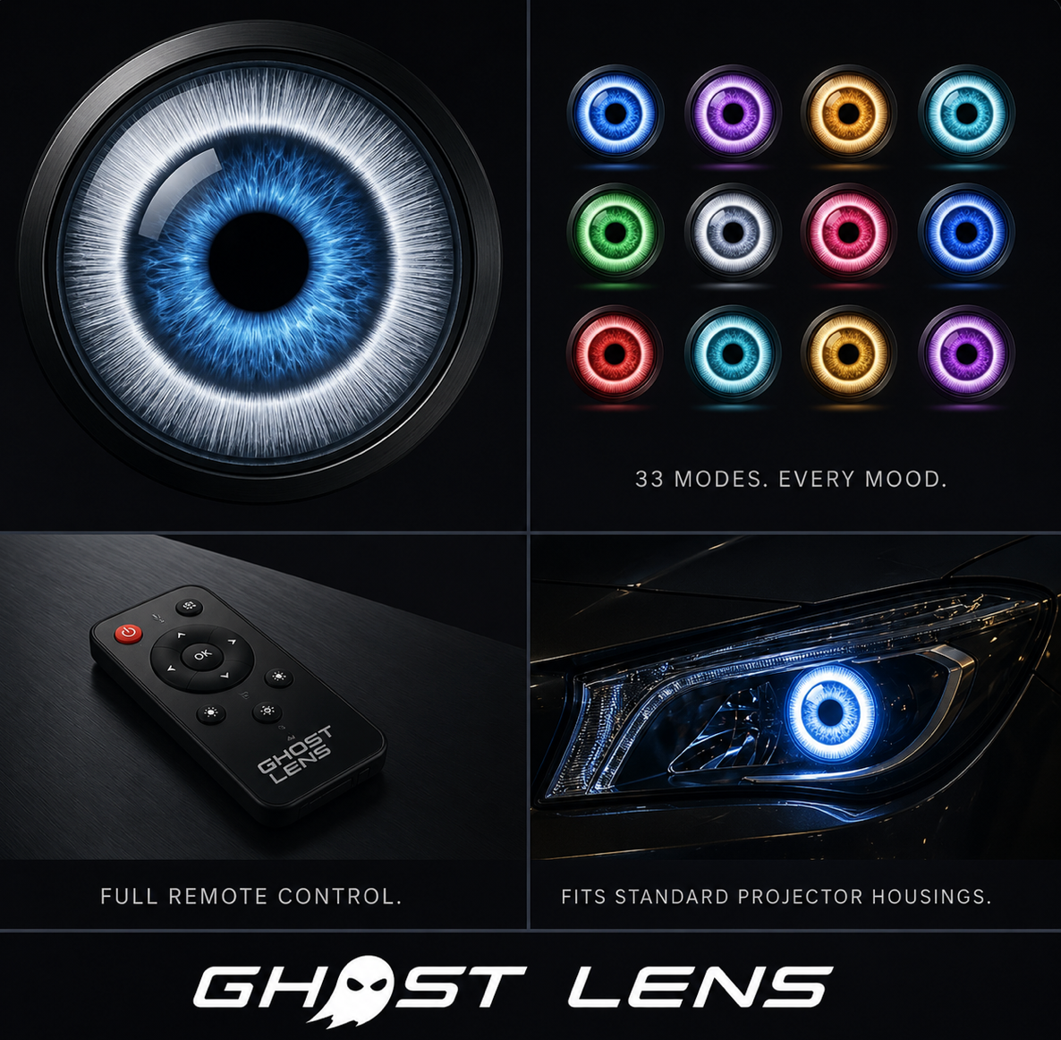 GhostLens Demon Eye LED Headlight Kit