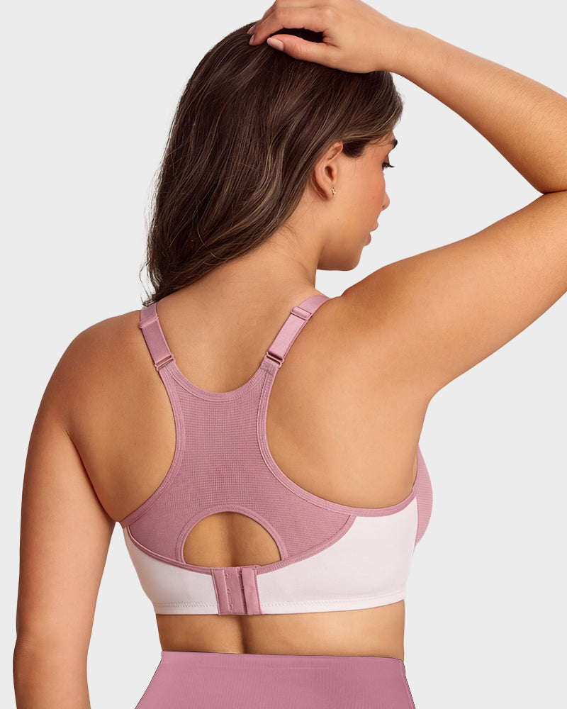 Unlined External Underwire Full Coverage Sports Bra