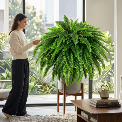 🔥 Mother’s Day Flash Sale 🌱 UV Resistant Ferns Artificial Plants Large for Planters, Office & Home Decor, Outdoor & Indoor